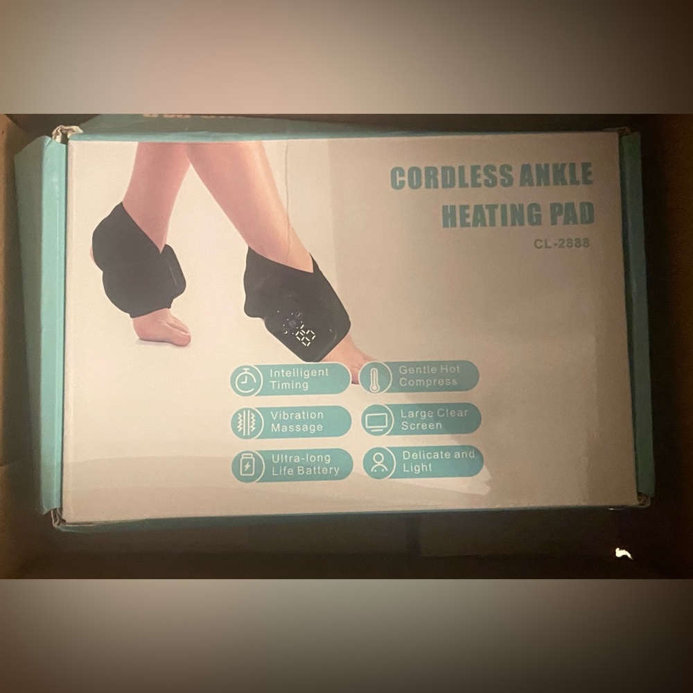 Cordless ankle & foot heated massager to ease pain, increase circulation NIB - Picture 10 of 10